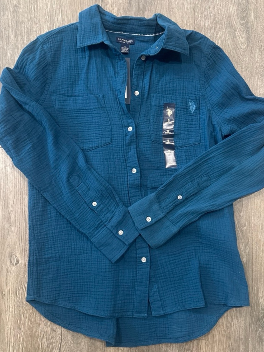 U.S. Polo Assn. Teal Button-Down Shirt with Pocket